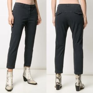 Nili Lotan Tel Aviv Slim-Fit Trousers Carbon Light Black 4